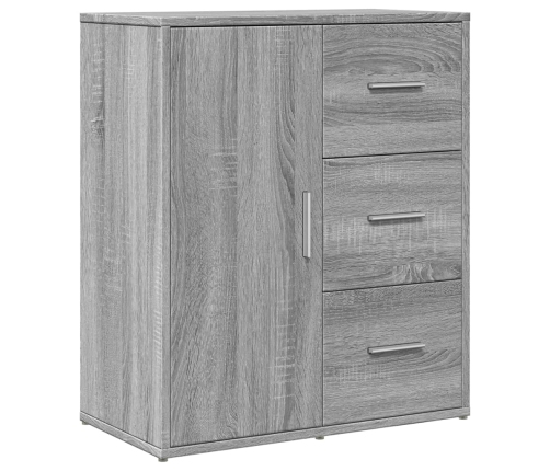 vidaXL kumode, pelēka ozola, 60x31x70 cm, inženierijas koks