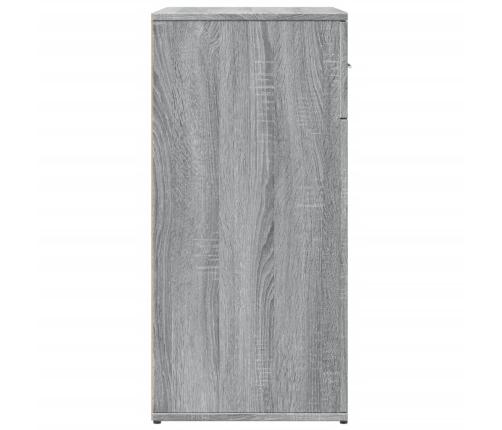 vidaXL kumode, pelēka ozolkoka krāsa, 79x38x80 cm, inženierijas koks