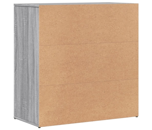 vidaXL kumode, pelēka ozolkoka krāsa, 79x38x80 cm, inženierijas koks