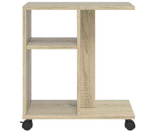 Galdiņš Ar Riteņiem, Ozolkoka, 50X30X55 Cm, Inženierijas Koks Vidaxl