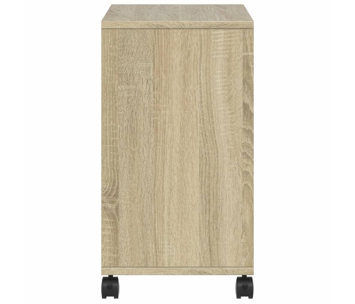 Galdiņš Ar Riteņiem, Ozolkoka, 50X30X55 Cm, Inženierijas Koks Vidaxl