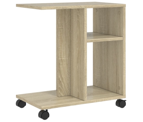 Galdiņš Ar Riteņiem, Ozolkoka, 50X30X55 Cm, Inženierijas Koks Vidaxl