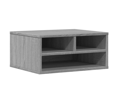 vidaXL printera statīvs, pelēks, 49x40x22,5 cm, inženierijas koks