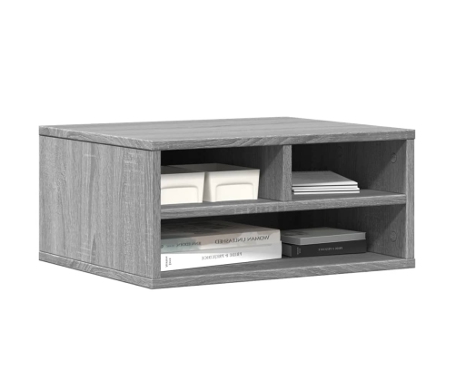 vidaXL printera statīvs, pelēks, 49x40x22,5 cm, inženierijas koks