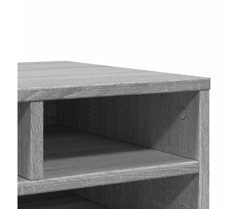 vidaXL printera statīvs, pelēks, 49x40x22,5 cm, inženierijas koks