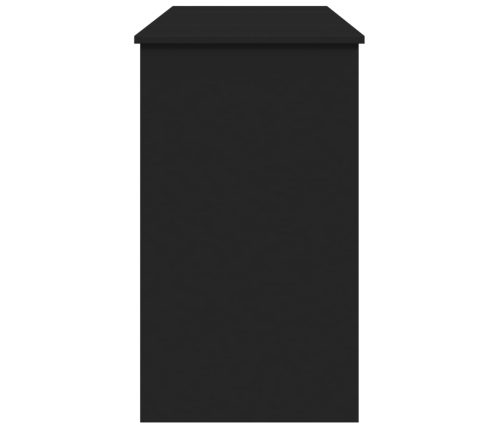 vidaXL galdiņš ar spoguli, melns, 100x45x76 cm