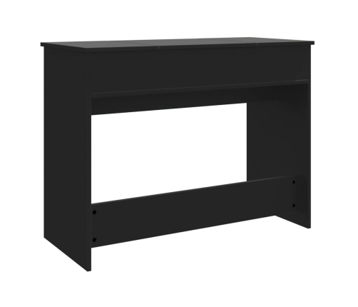 vidaXL galdiņš ar spoguli, melns, 100x45x76 cm