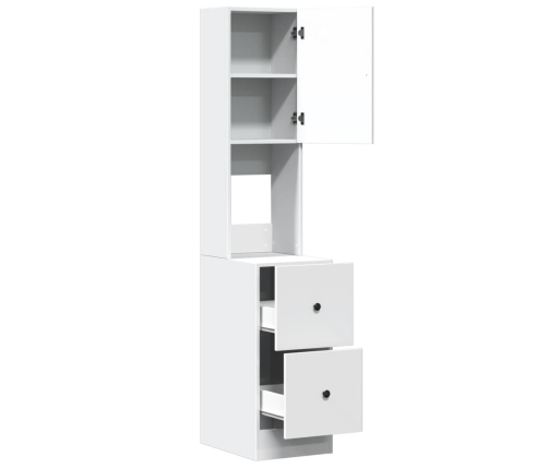 vidaXL virtuves skapītis, balts, 35x50x180 cm, inženierijas koks