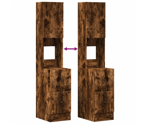 Virtuves Skapītis, Ozola, 35X50X180 Cm, Inženierijas Koks Vidaxl