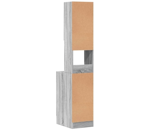 Virtuves Skapītis, Pelēks, 35X50X180 Cm, Inženierijas Koks Vidaxl