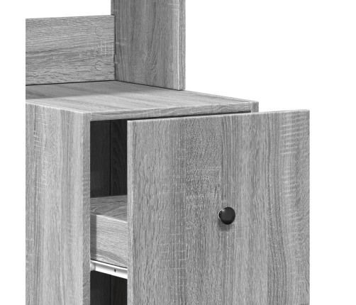 Virtuves Skapītis, Pelēks, 35X50X180 Cm, Inženierijas Koks Vidaxl