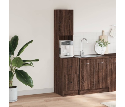 vidaXL virtuves skapītis, ozola, 35x50x180 cm, inženierijas koks