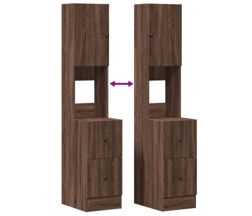 vidaXL virtuves skapītis, ozola, 35x50x180 cm, inženierijas koks