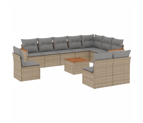 vidaXL 11-daļīgs dārza dīvāna komplekts ar matračiem,PE rotangpalma