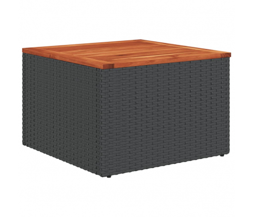 vidaXL 11-daļīgs dārza dīvāna komplekts, matrači, melna PE rotangpalma