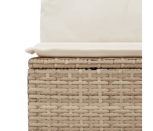 vidaXL 13-daļīgs dārza dīvāna komplekts, matrači, bēša PE rotangpalma