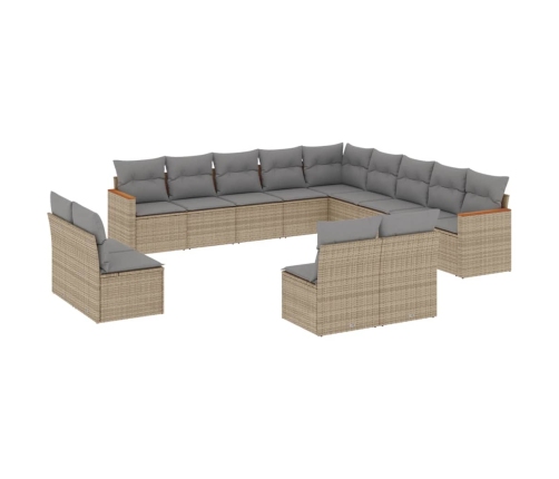 vidaXL 13-daļīgs dārza dīvāna komplekts ar matračiem,PE rotangpalma