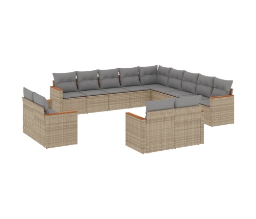 13-Daļīgs Dārza Dīvāna Komplekts Ar Matračiem,Pe Rotangpalma Vidaxl