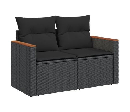 12-Daļīgs Dārza Dīvānu Komplekts, Matrači, Melna Pe Rotangpalma Vidaxl