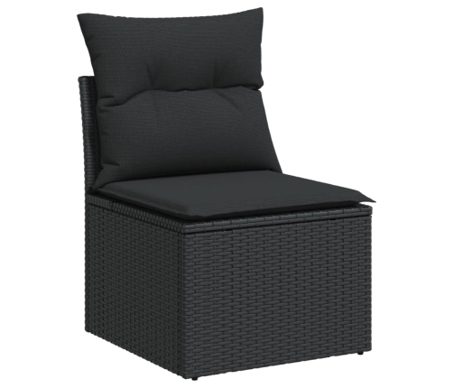 12-Daļīgs Dārza Dīvānu Komplekts, Matrači, Melna Pe Rotangpalma Vidaxl