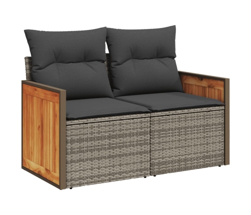 12-Daļīgs Dārza Atpūtas Mēbeļu Komplekts, Matrači, Pelēks Pe Vidaxl