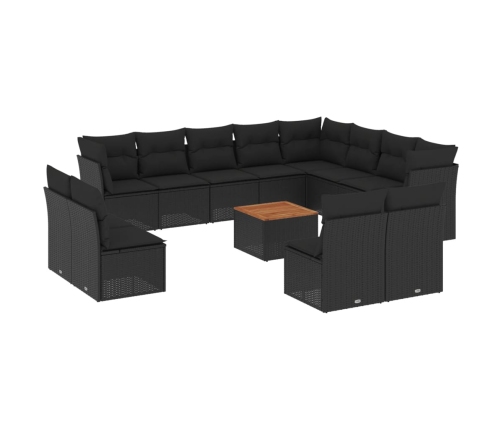 vidaXL 13-daļīgs dārza dīvāna komplekts ar matračiem, PE rotangpalma