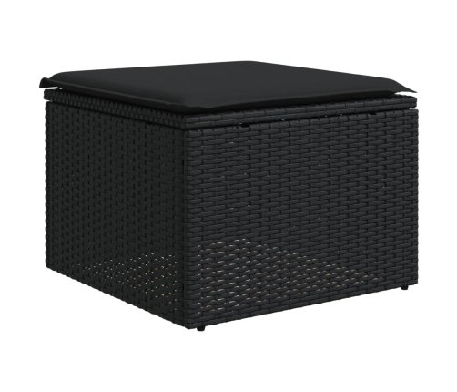 10-Daļīgs Dārza Dīvāna Komplekts, Matrači, Melna Pe Rotangpalma Vidaxl