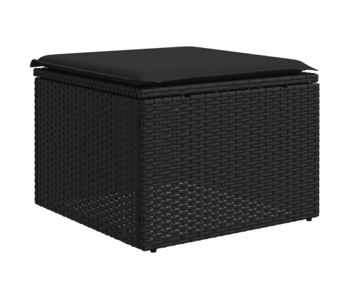 11-Daļīgs Dārza Dīvāna Komplekts, Matrači, Melna Pe Rotangpalma Vidaxl