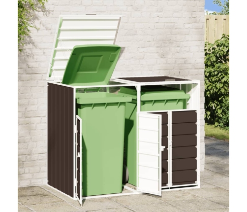 Atkritumu Tvertņu Novietne, Brūna, 144X81X113 Cm, Tērauds Vidaxl
