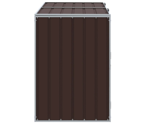 Atkritumu Tvertņu Novietne, Brūna, 144X81X113 Cm, Tērauds Vidaxl