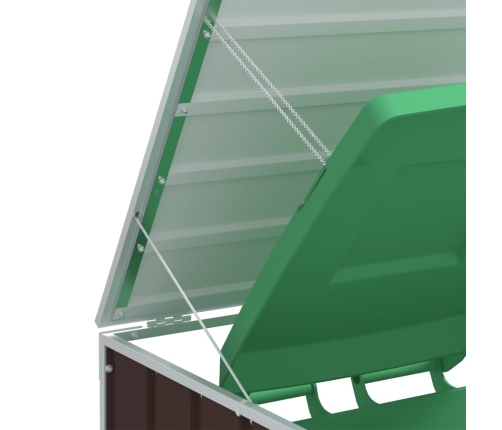 Atkritumu Tvertņu Novietne, Brūna, 144X81X113 Cm, Tērauds Vidaxl