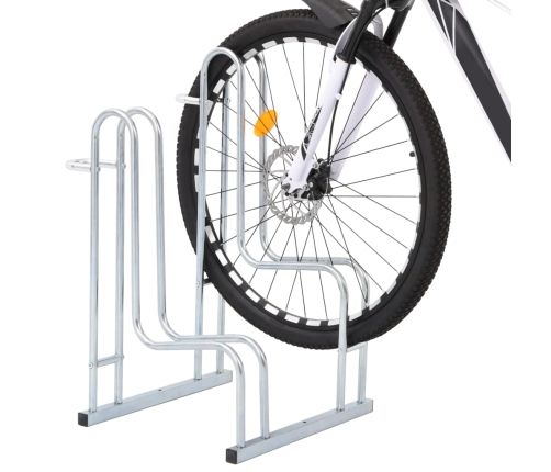 vidaXL velosipēdu statīvs, 2 velosipēdiem, cinkots tērauds