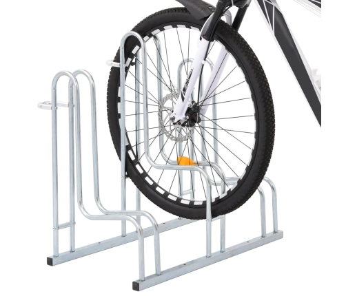 vidaXL velosipēdu statīvs, 3 velosipēdiem, cinkots tērauds