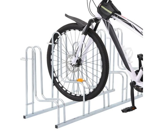 vidaXL velosipēdu statīvs, 5 velosipēdiem, cinkots tērauds