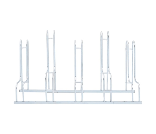 vidaXL velosipēdu statīvs, 5 velosipēdiem, cinkots tērauds