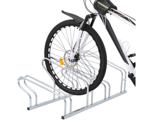 vidaXL velosipēdu statīvs, 4 velosipēdiem, cinkots tērauds