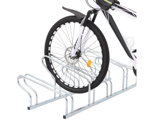 vidaXL velosipēdu statīvs, 5 velosipēdiem, cinkots tērauds
