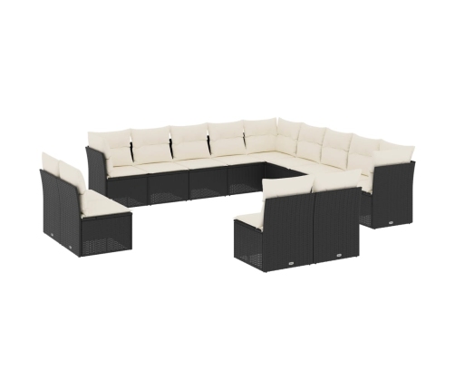 vidaXL 13-daļīgs dārza dīvāna komplekts ar matračiem, PE rotangpalma