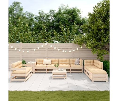 11-Daļīgs Dārza Dīvānu Komplekts, Priedes Masīvkoks Vidaxl