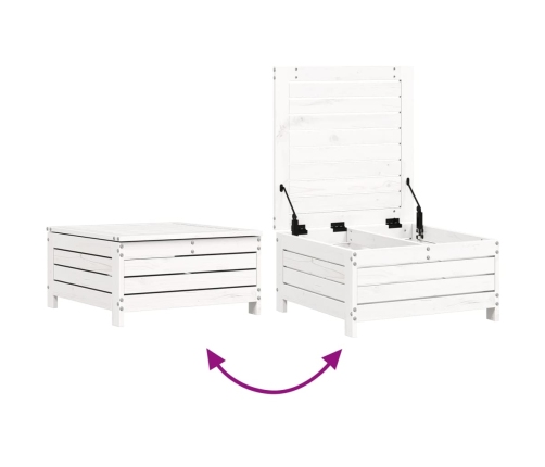 11-Daļīgs Dārza Dīvānu Komplekts, Priedes Masīvkoks, Balts Vidaxl