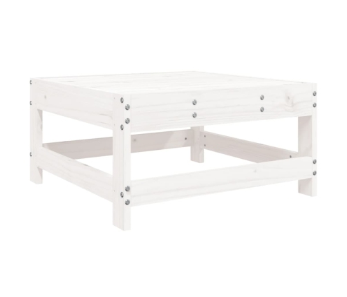 vidaXL 10-daļīgs dārza dīvānu komplekts, balts priedes masīvkoks