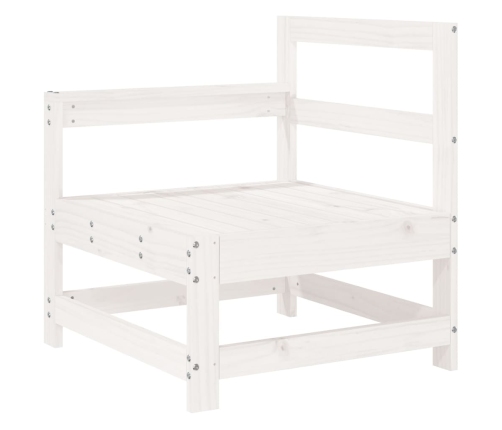 vidaXL 10-daļīgs dārza dīvānu komplekts, balts priedes masīvkoks