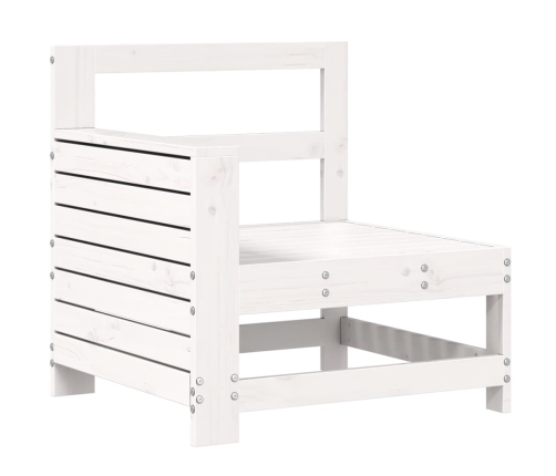 vidaXL 10-daļīgs dārza dīvānu komplekts, balts priedes masīvkoks