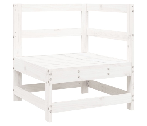 vidaXL 10-daļīgs dārza dīvānu komplekts, balts priedes masīvkoks