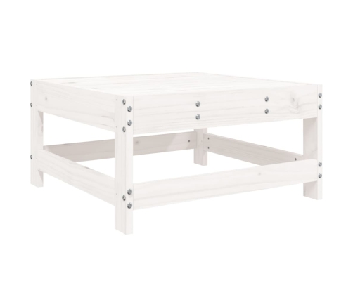 vidaXL 10-daļīgs dārza dīvānu komplekts, balts priedes masīvkoks