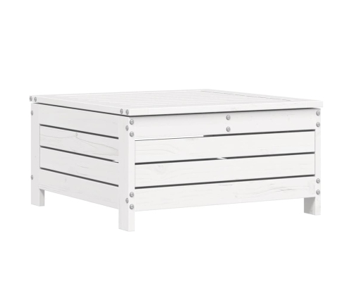 vidaXL 10-daļīgs dārza dīvānu komplekts, balts priedes masīvkoks