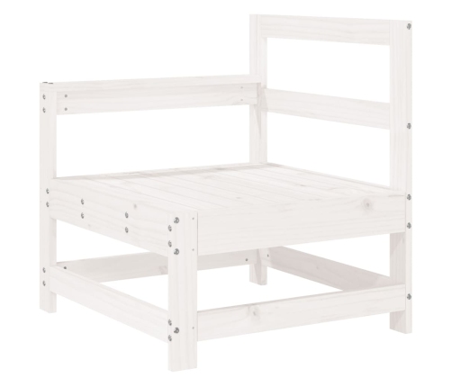 vidaXL 10-daļīgs dārza dīvānu komplekts, balts priedes masīvkoks