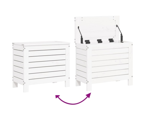 vidaXL 10-daļīgs dārza dīvānu komplekts, balts priedes masīvkoks