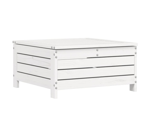 vidaXL 10-daļīgs dārza dīvānu komplekts, balts priedes masīvkoks