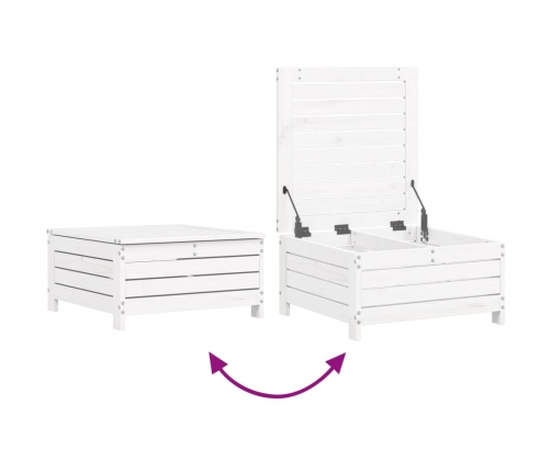 vidaXL 10-daļīgs dārza dīvānu komplekts, balts priedes masīvkoks